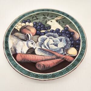 Block Br'er Rabbit‎ Salad Plate Discontinued Collectable Bunnies & Vegetables